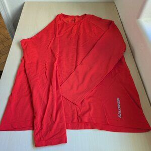 Salomon Sense Long Sleeve T-Shirt – Men’s Size M – Red